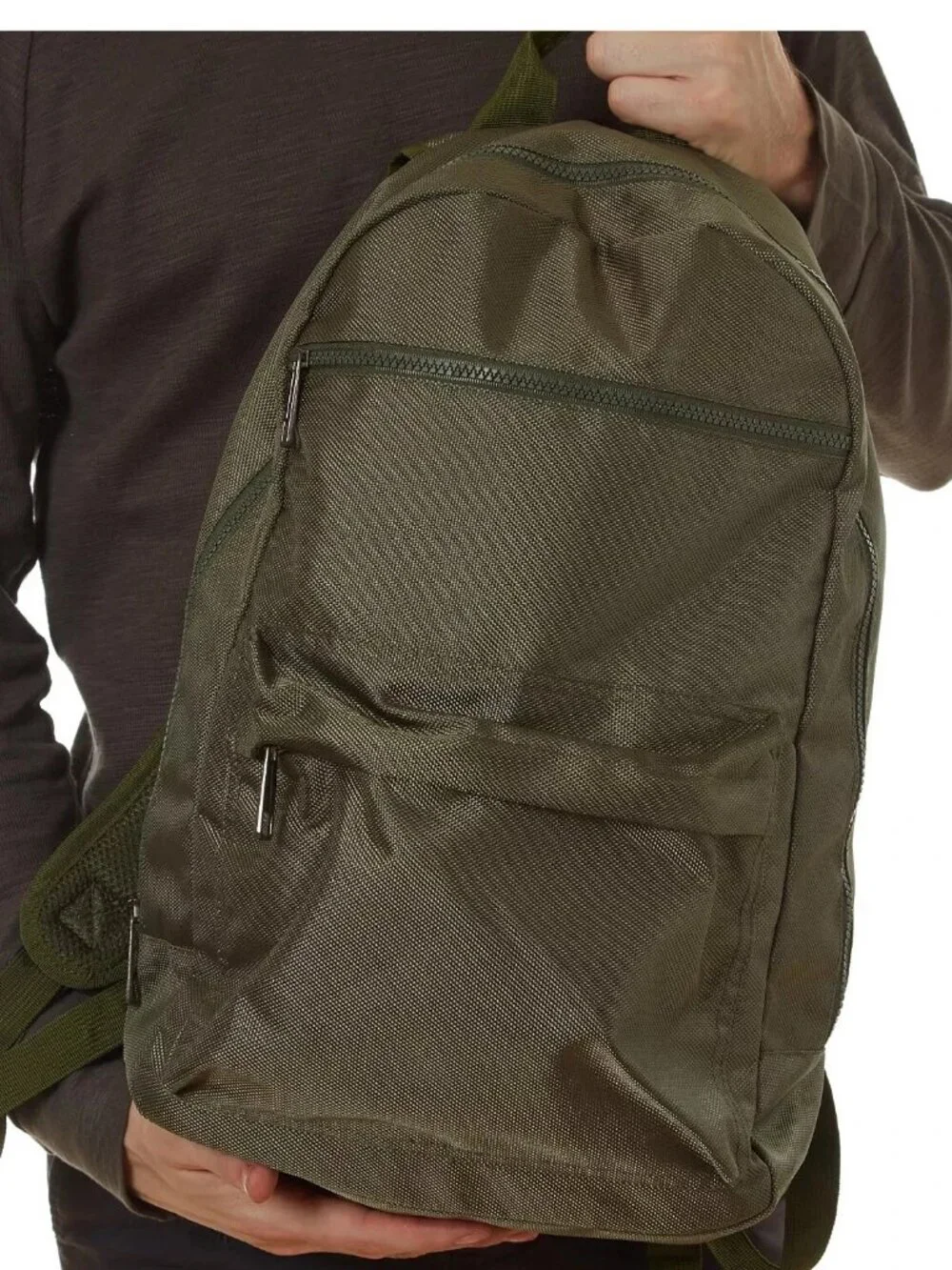 PX Men's Mike Polyester Backpack, Olive Green, One Size